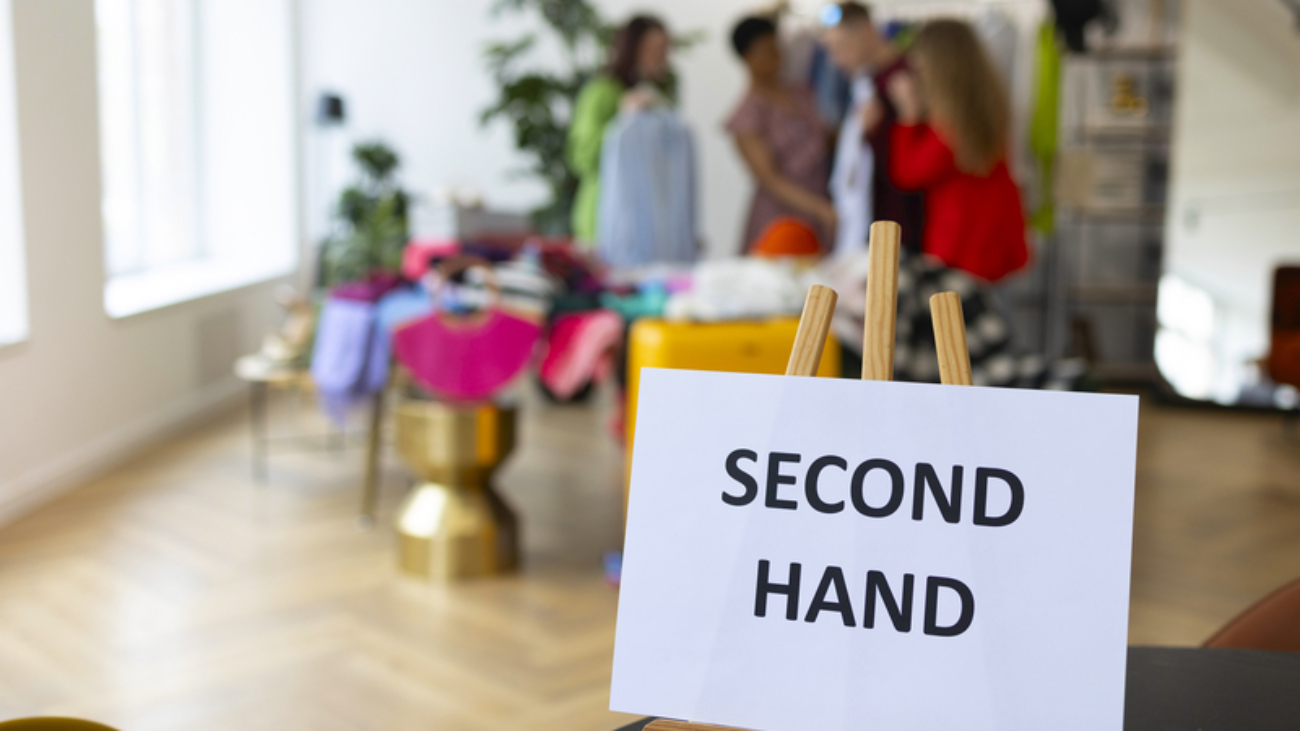 second-hand store, saving money and family budget